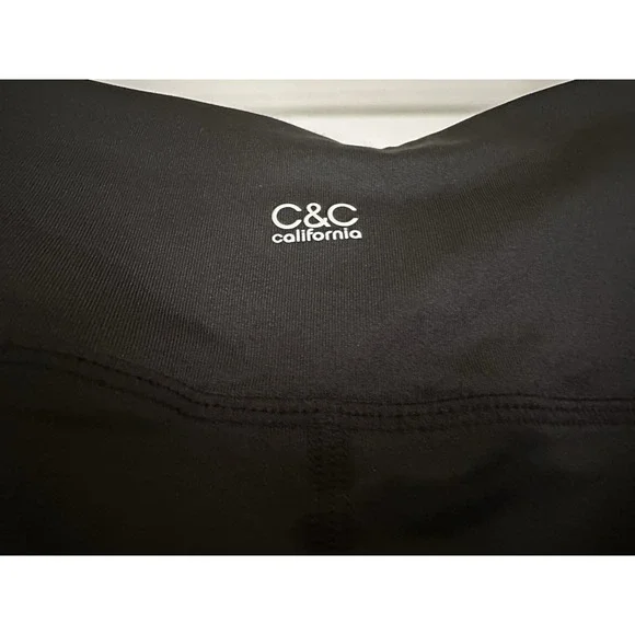 C&C California Capri Leggings Womens M Black/White Activewear Athletic Workout - Picture 4 of 5